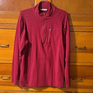 Men's Red Quarter-Zip Sweatshirt